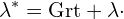 \begin{equation*}\lambda^{*}=\text{Grt}+\lambda\cdot\end{equation}